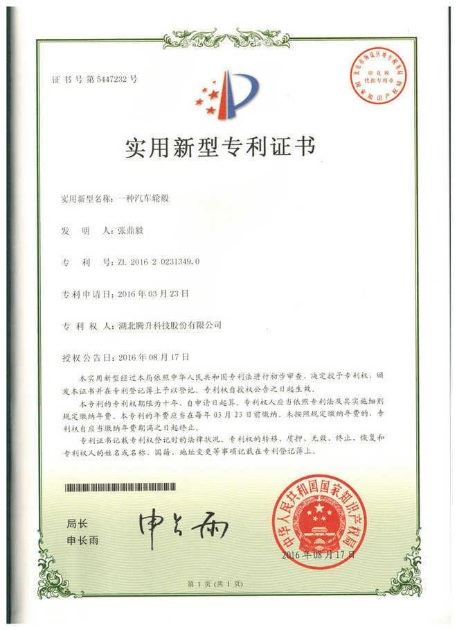 Patent Certificate 5