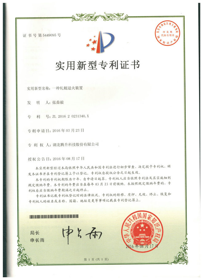 Patent Certificate 3