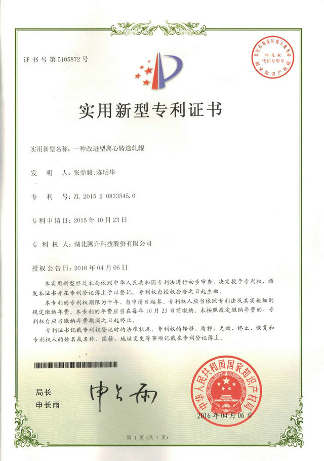 Patent Certificate 2